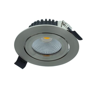 Silver downlight aluminium, Wimke, 5W, 2700K LED, IP44