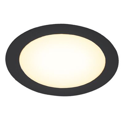 Svart downlight aluminium, Umbriel, 3W, 3000K LED, IP44