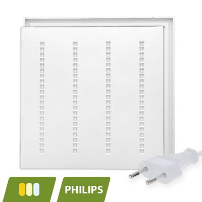 Louvre LED-panel 60x60 - 30W - vit strömbrytare - UGR <16