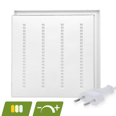 Louvre LED-panel 60x60 - 30W - vit strömbrytare - dimbar - UGR <16