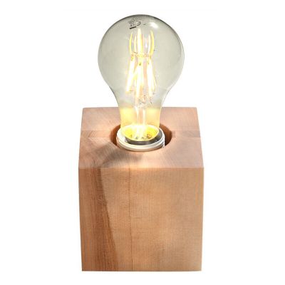 Trä bordslampa brun, Anniko