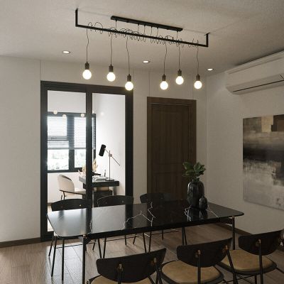 Stål fönsterlampa svart, Lauraine