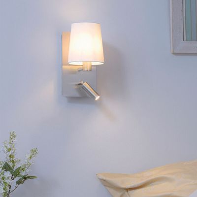 Nickel vägglampa design, Soro, 40W, 3000K LED, med brytare