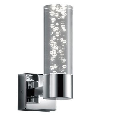 Krom vägglampa design, Delfina, 3,1W, 3000K LED, IP44