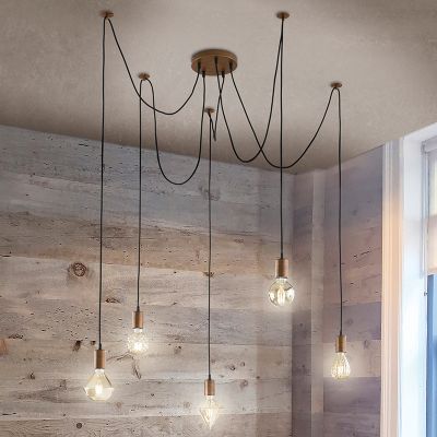 Koppar fönsterlampa retro, August