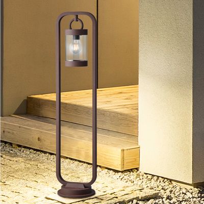 Rostfärgad golvlampa utomhus med skymningssensor modern, Sambesi, IP44