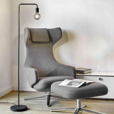 Svart golvlampa modern, Ritual, med brytare