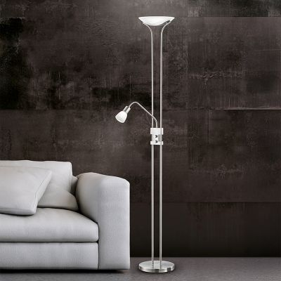 Nickel golvlampa klassisk, Selin, 4,5W, 3000K LED, med brytare