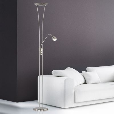 Nickel golvlampa klassisk, Stijn, 20W, 3000K LED, med brytare