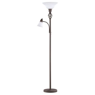 Rostfärgad golvlampa klassisk, Eleonora, med brytare