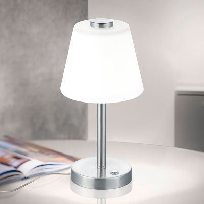 Nickel bordslampa modern, Liv, 4W, 3000K LED, med brytare
