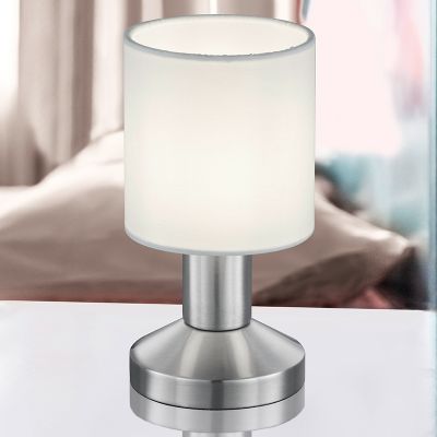 Nickel bordslampa metall, Nordby, med brytare