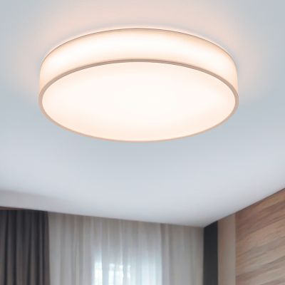 Vit plafond tyg, Winnie, 40W, varm till kall vit justerbar LED, met fjärrkontroll