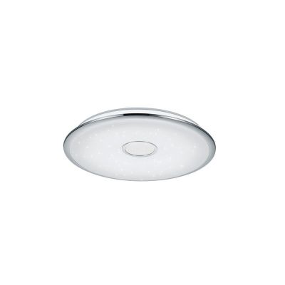 Krom plafond glas, Yailee, 100W, varm till kall vit justerbar LED, met fjärrkontroll