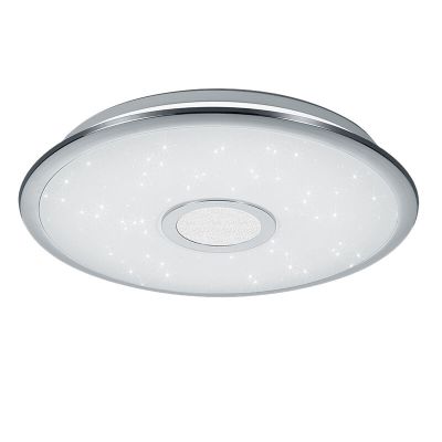 Krom plafond plast, Yailee, 30W, varm till kall vit justerbar LED, met fjärrkontroll