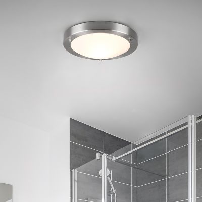 Nickel taklampa badrum glas, Hadleigh, IP44