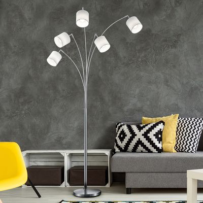 Nickel golvlampa modern, Koge, med brytare