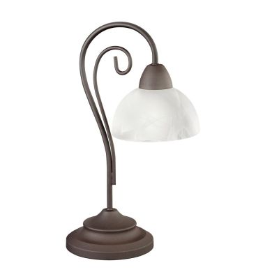 Rostfärgad bordslampa klassisk, Jared, med brytare