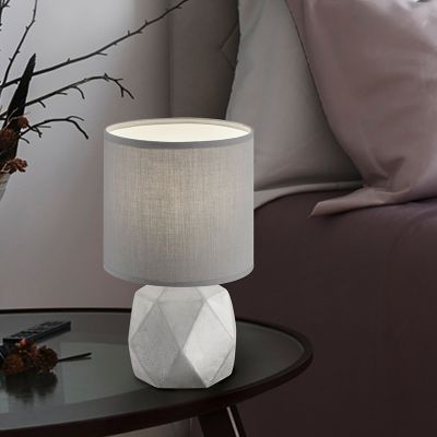 Betong bordslampa grå, Yfenn, med brytare