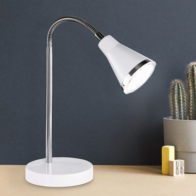 Vit skrivbordslampa plast, Taimi, 3,8W, 3000K LED, med brytare