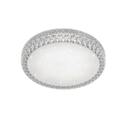 Vit plafond klassisk, Valentina, 27W, varm till kall vit justerbar LED, met fjärrkontroll
