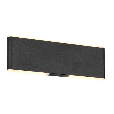 Svart up down vägglampa modern, Zwier, 2W, varm till kall vit justerbar LED, med brytare