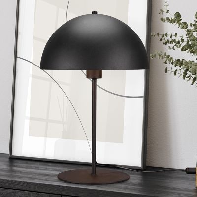 Svart bordslampa modern, Fransisca, med brytare