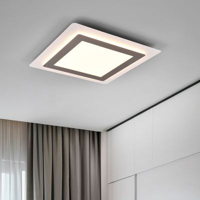 Nickel plafond modern, Frans, 46W, varm till kall vit justerbar LED, met fjärrkontroll