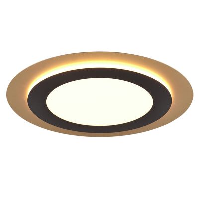 Svart plafond modern, Frans, 42W, varm till kall vit justerbar LED, met fjärrkontroll