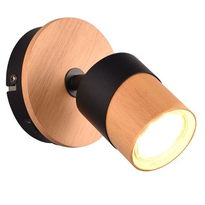 Rustik väggspotlight trä, Carine