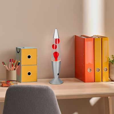 Röd lavalampa glas, Coert, 21W, 3000K LED, med brytare