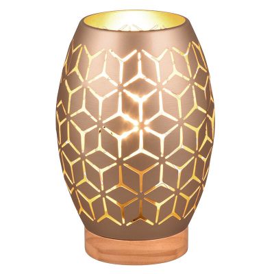 Taupe bordslampa modern, Delana