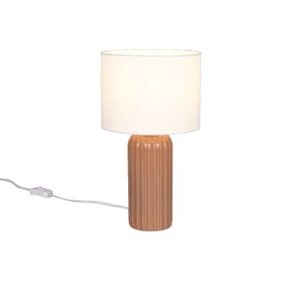 Keramik bordslampa brun, Nannette, med brytare