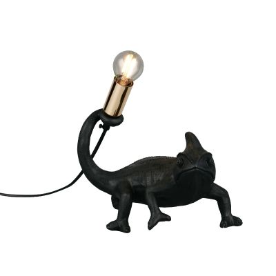 Svart bordslampa plast, Chameleon