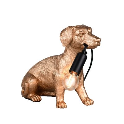 Guld bordslampa plast, Doggo