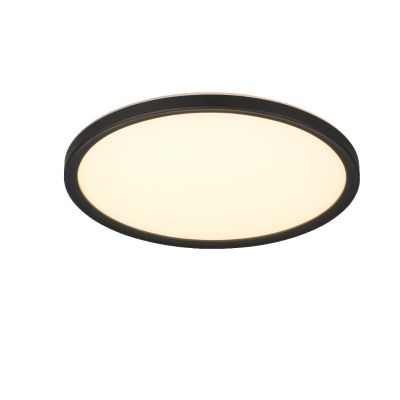 Svart plafond modern, Jeltje, 18W, varm till kall vit justerbar LED, met fjärrkontroll