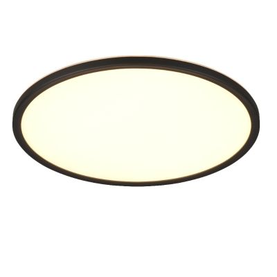 Svart plafond modern, Jeltje, 22W, varm till kall vit justerbar LED, met fjärrkontroll