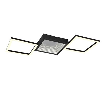 Svart taklampa design, Gelka, 24W, 3000K LED, 3 stegs dimmer