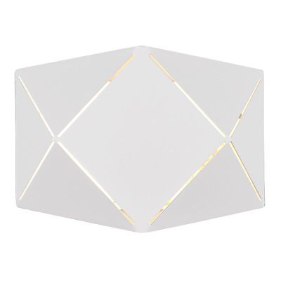 Vit vägglampa modern, Soloro, 6W, 3000K LED