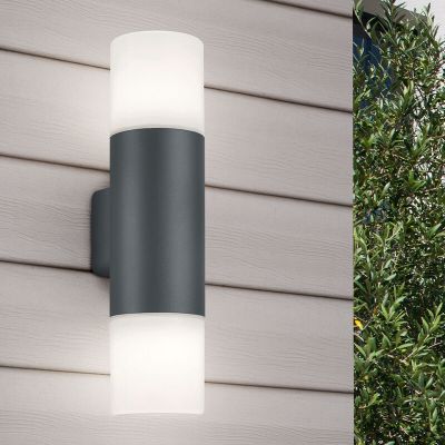 Antracit utelampa modern, Fjelso, IP44