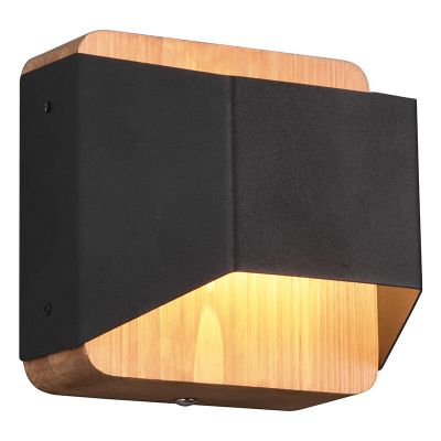 Svart up down vägglampa modern, Navajo, 4,3W, 3000K LED