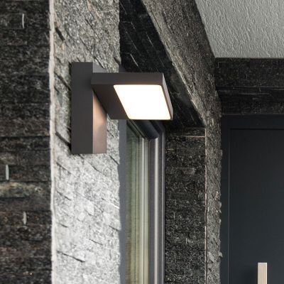 Antracit utelampa modern, Tabita, 8W, 3000K LED, IP54