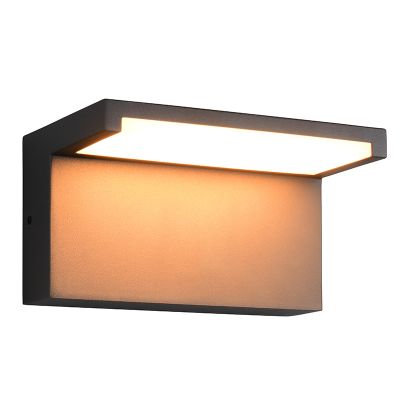 Antracit utelampa modern, Patrique, IP65