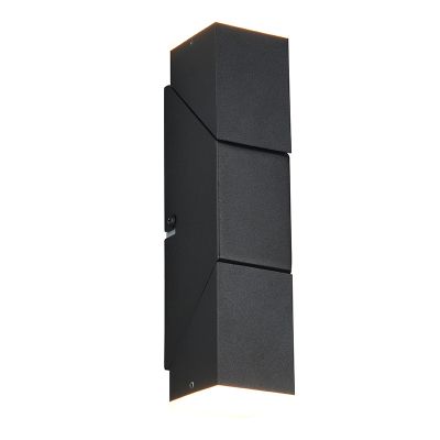 Svart up down vägglampa modern, Lok, 3W, 3000K LED