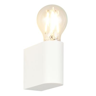 Vit vägglampa modern, Tullia, IP44