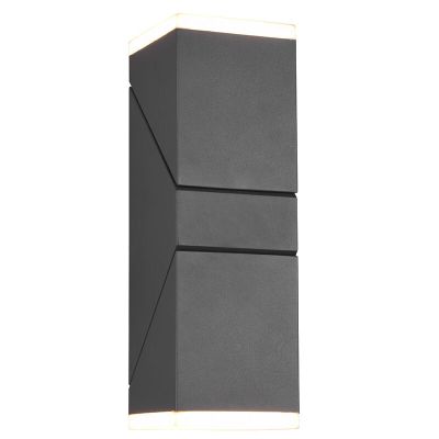Antracit utelampa modern, Liron, 7W, 3000K LED, IP54