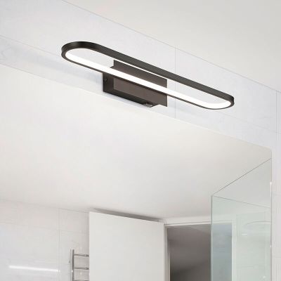 Svart badrumslampa vägg modern, Martin, 22W, 3000K LED, IP44