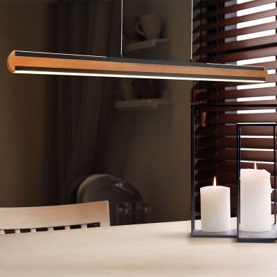 Modern fönsterlampa trä, Cengiz, 40W, justerbar ljusfärg LED, med brytare