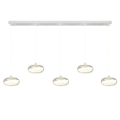 Vit pendellampa matbord modern, Abdelaziz, 3 stegs dimmer
