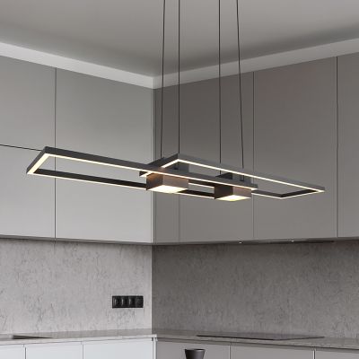 Svart fönsterlampa design, Sohaib, 37W, varm till kall vit justerbar LED, 3 stegs dimmer